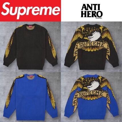 ブルー（青）系 Supreme(シュプリーム) ニット・セーター(メンズ