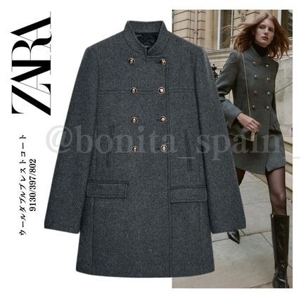 ZARA】ウールダブルブレストコート (ZARA/コート) 125282977【BUYMA】