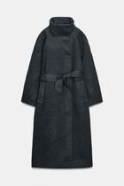 ZARA ソフトハイネックベルトコート 3046/369/802 (ZARA/コート) 3046