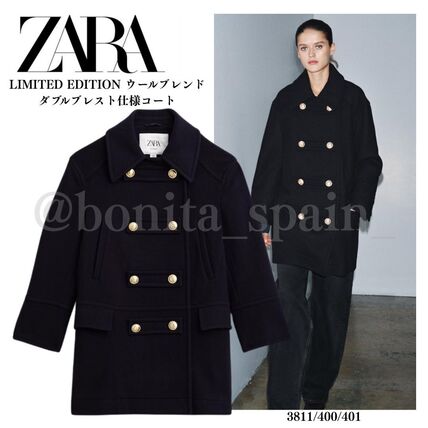 ZARA】限定品 ウールブレンドダブルブレスト仕様コート (ZARA/コート