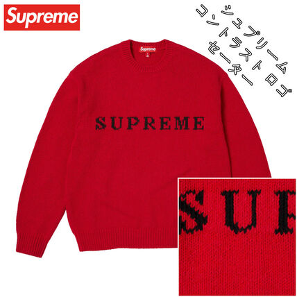 レッド（赤）系 M Supreme(シュプリーム) ニット・セーター(メンズ