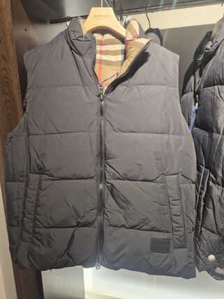 バーバリー メンズ Lサイズ ダウンベスト リバーシブル 新品 定価10万