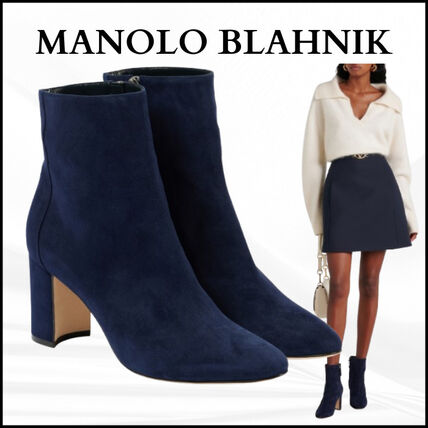 スエード ネイビー（紺）系 Manolo Blahnik(マノロブラニク) ブーツ