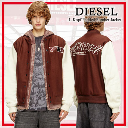 異素材ミックス DIESEL(ディーゼル) スタジャン(メンズ) - ブランド