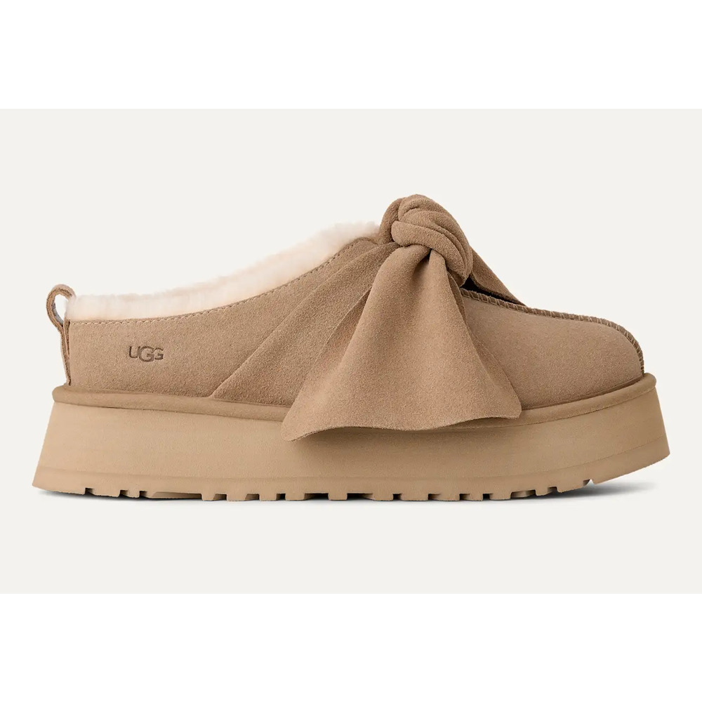 ○UGG○Platform Slip-on Bowプラットフォーム リボンスリッポン (UGG