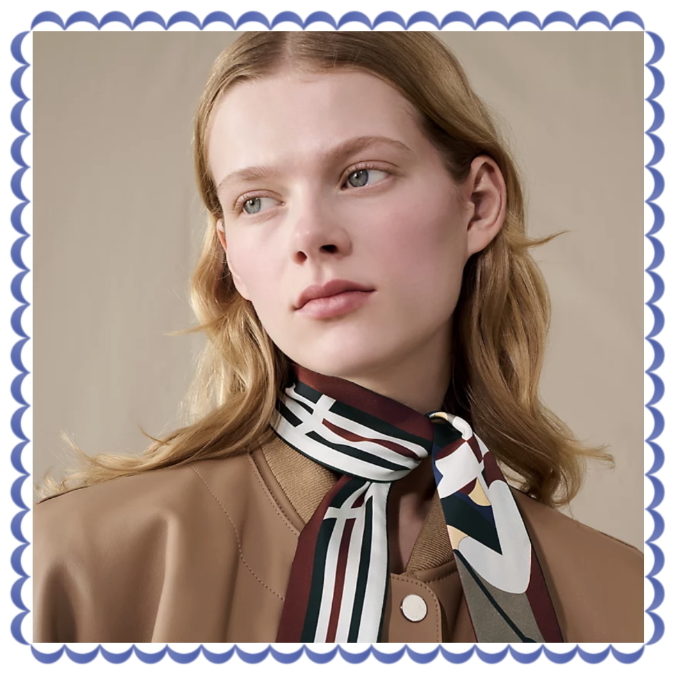 HERMES ツイリー 18-3-7 forever Twilly 直営店ラッピング (HERMES