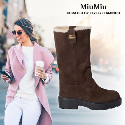 NG ブラウン（茶色）系 MiuMiu(ミュウミュウ) ブーツ(レディース