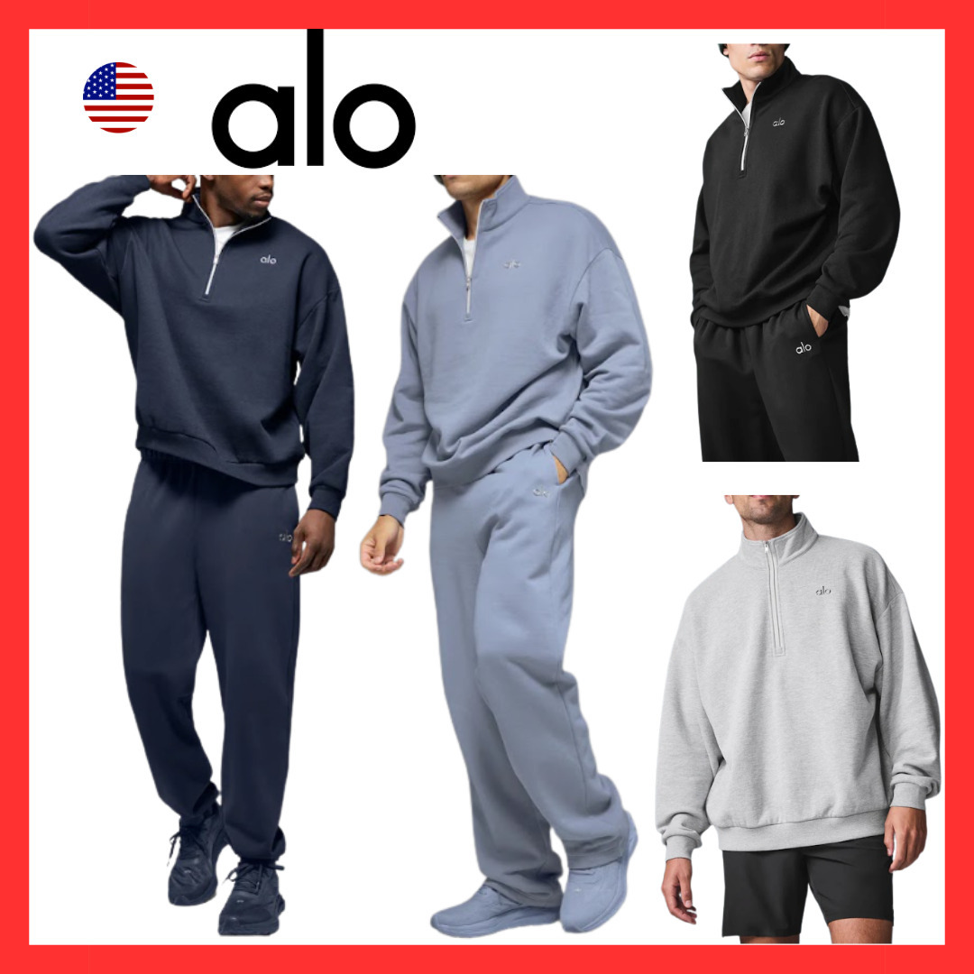 Accolade 1/4 Zip Pullover ロゴ アコレード ジップ トレーナー (ALO
