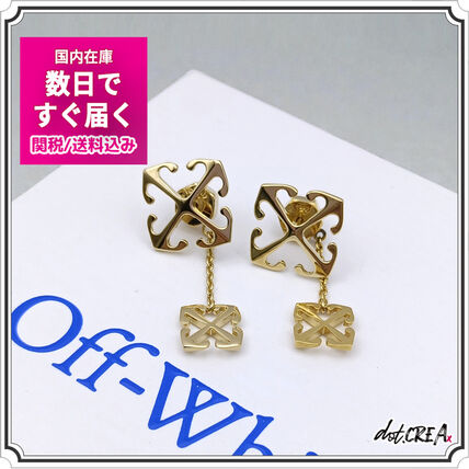 ゴールド（金色）系 Off-White(オフホワイト) ピアス(メンズ