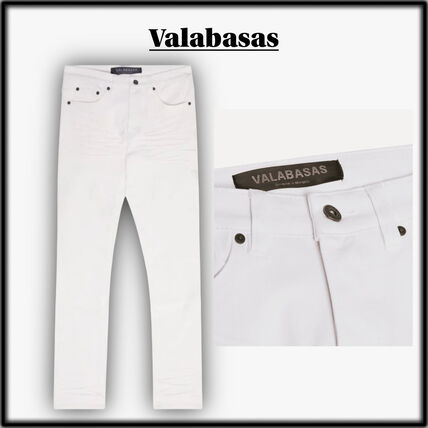 ホワイト（白）系 VALABASAS(ヴァラバサス) デニム・ジーパン(メンズ