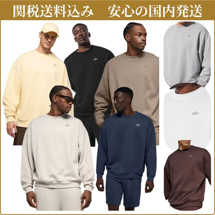 ホワイト（白）系 ALO Yoga(アロー) スウェット・トレーナー(メンズ