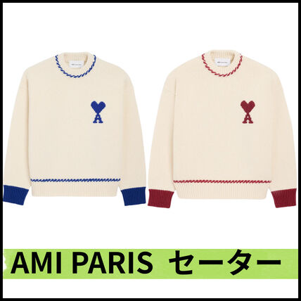 ベージュ系 AMI PARIS(アミ パリス) ニット・セーター(メンズ