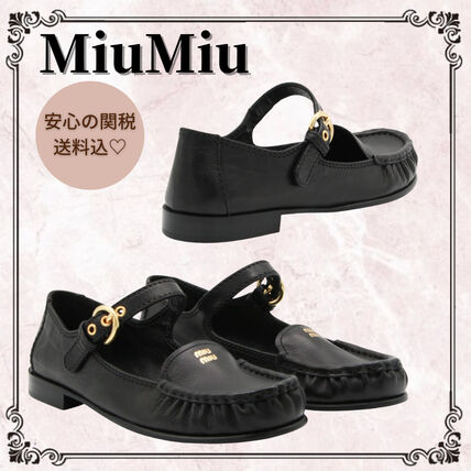 ビジュー MiuMiu(ミュウミュウ) ローファー・オックスフォード