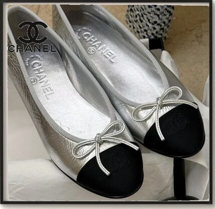 シルバー（銀色）系 CHANEL(シャネル) バレエシューズ(レディース