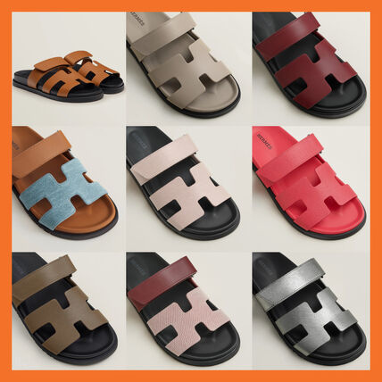 バイカラー HERMES(エルメス) サンダル・ミュール(レディース