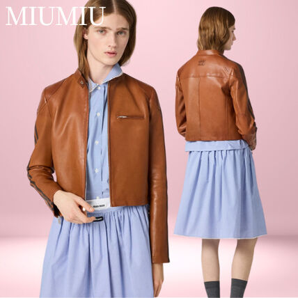 ライダースジャケット MiuMiu(ミュウミュウ) アウター(レディース