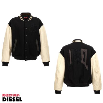 異素材ミックス DIESEL(ディーゼル) スタジャン(メンズ) - ブランド