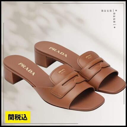 ブラウン（茶色）系 23cm PRADA(プラダ) サンダル・ミュール