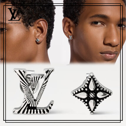 シルバー（銀色）系 Louis Vuitton(ルイヴィトン) ピアス(メンズ