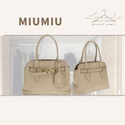ベージュ系 MiuMiu(ミュウミュウ) ハンドバッグ(レディース