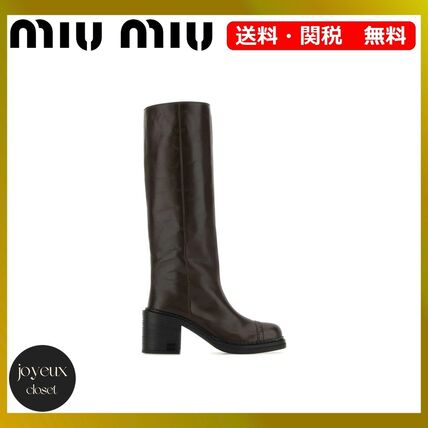 バイカー MiuMiu(ミュウミュウ) ブーツ(レディース) - ブランド通販のBUYMA