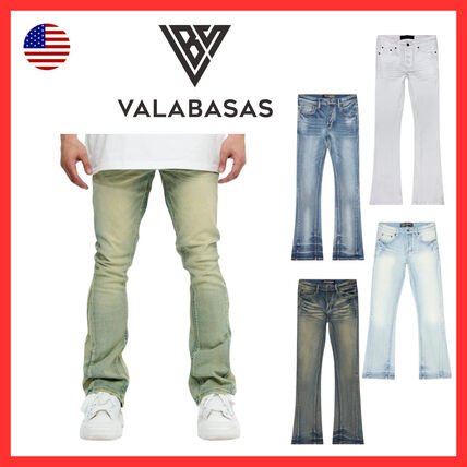 ホワイト（白）系 VALABASAS(ヴァラバサス) デニム・ジーパン(メンズ