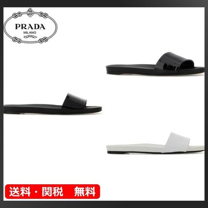ホワイト（白）系 PRADA(プラダ) サンダル・ミュール(レディース