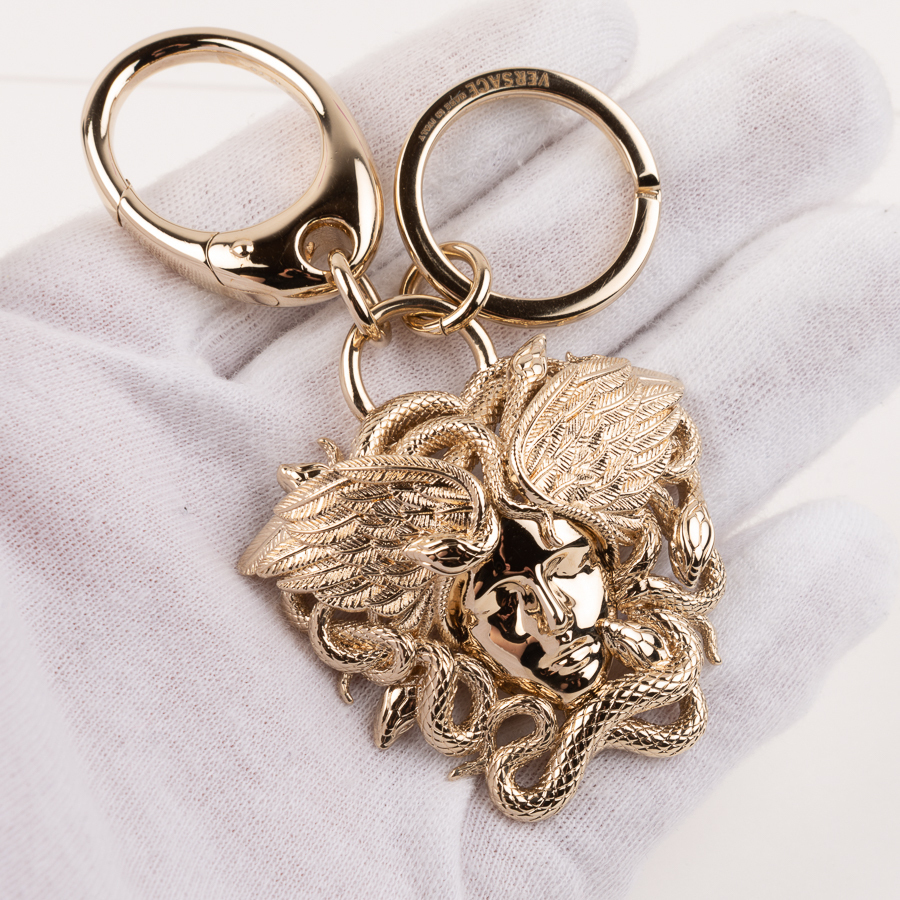 VERSACE☆ヴェルサーチェ キーホルダー キーリング MEDUSA 顔 (VERSACE