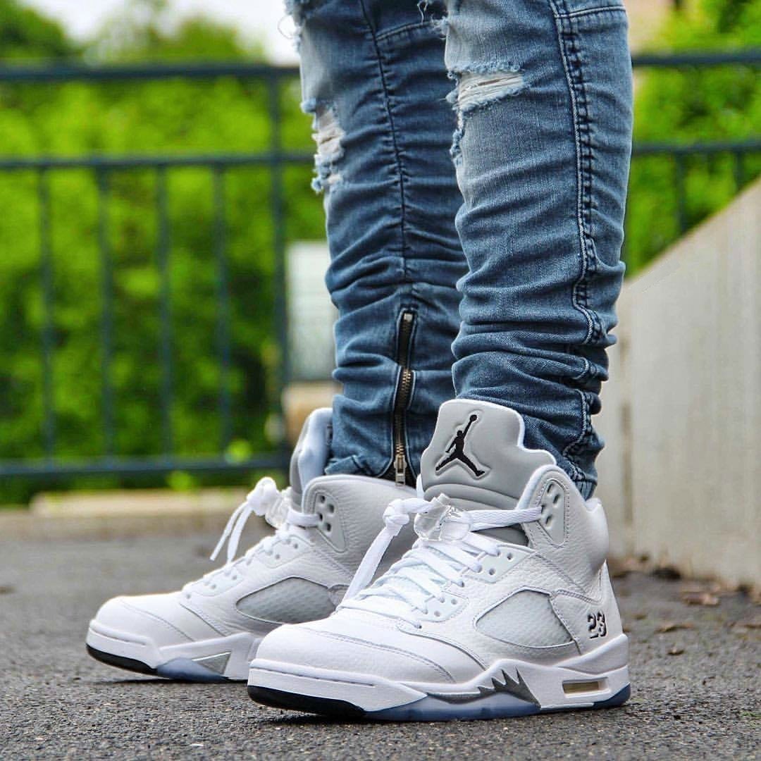 Nike Air Jordan 5 Metallic White ナイキ エアジョーダン5 (Nike