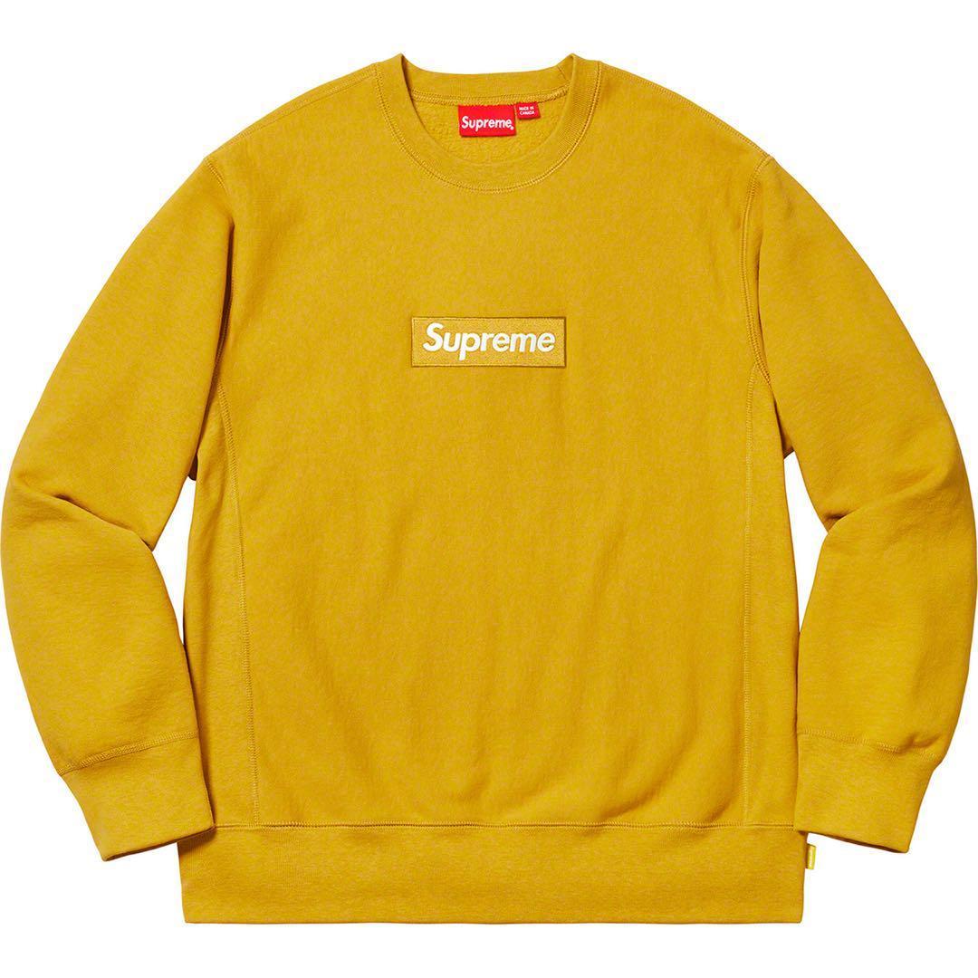 Supreme Box Logo Crewneck Mustard シュプリーム トレーナー (Supreme