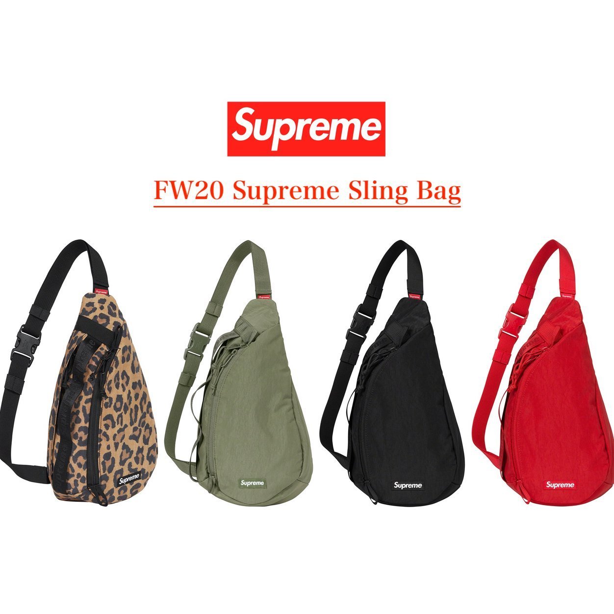 FW20 Supreme Sling Bag - シュプリーム スリング バッグ (Supreme