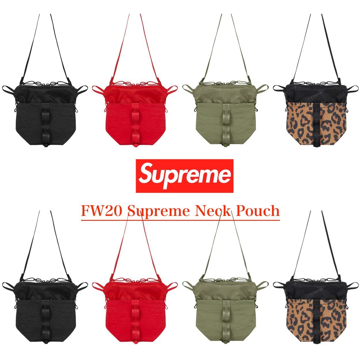FW20 Supreme Neck Pouch - シュプリーム ネック ポーチ (Supreme