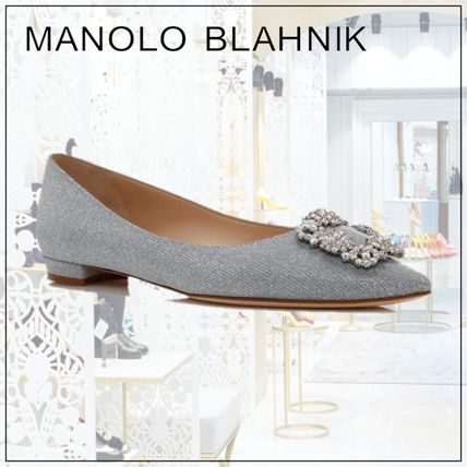 シルバー（銀色）系 Manolo Blahnik Hangisi(マノロブラニク) パンプス