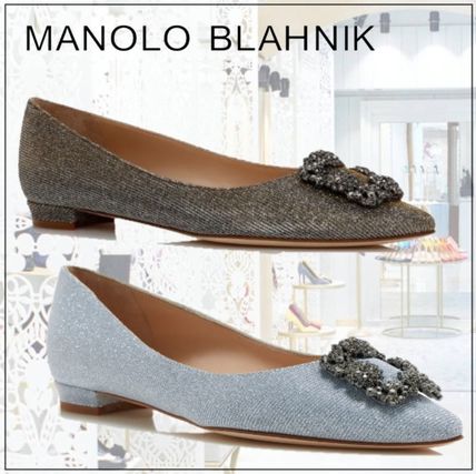 シルバー（銀色）系 Manolo Blahnik Hangisi(マノロブラニク) パンプス