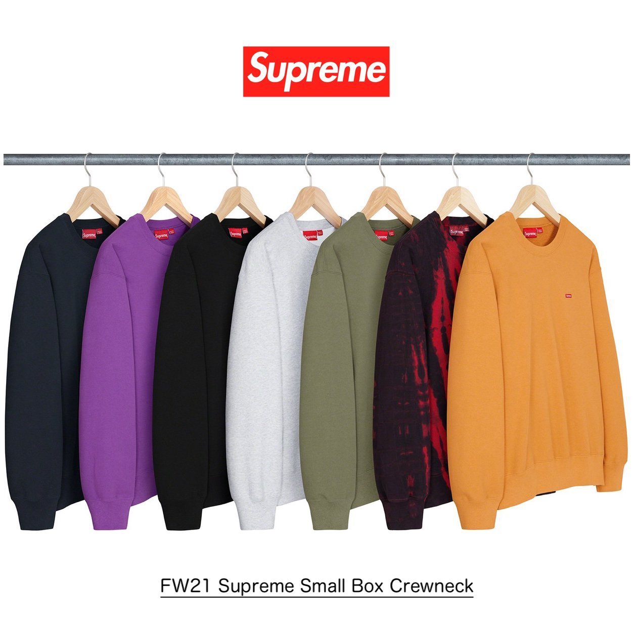 FW21 Supreme Small Box Crewneck - ボックスロゴ クルーネック