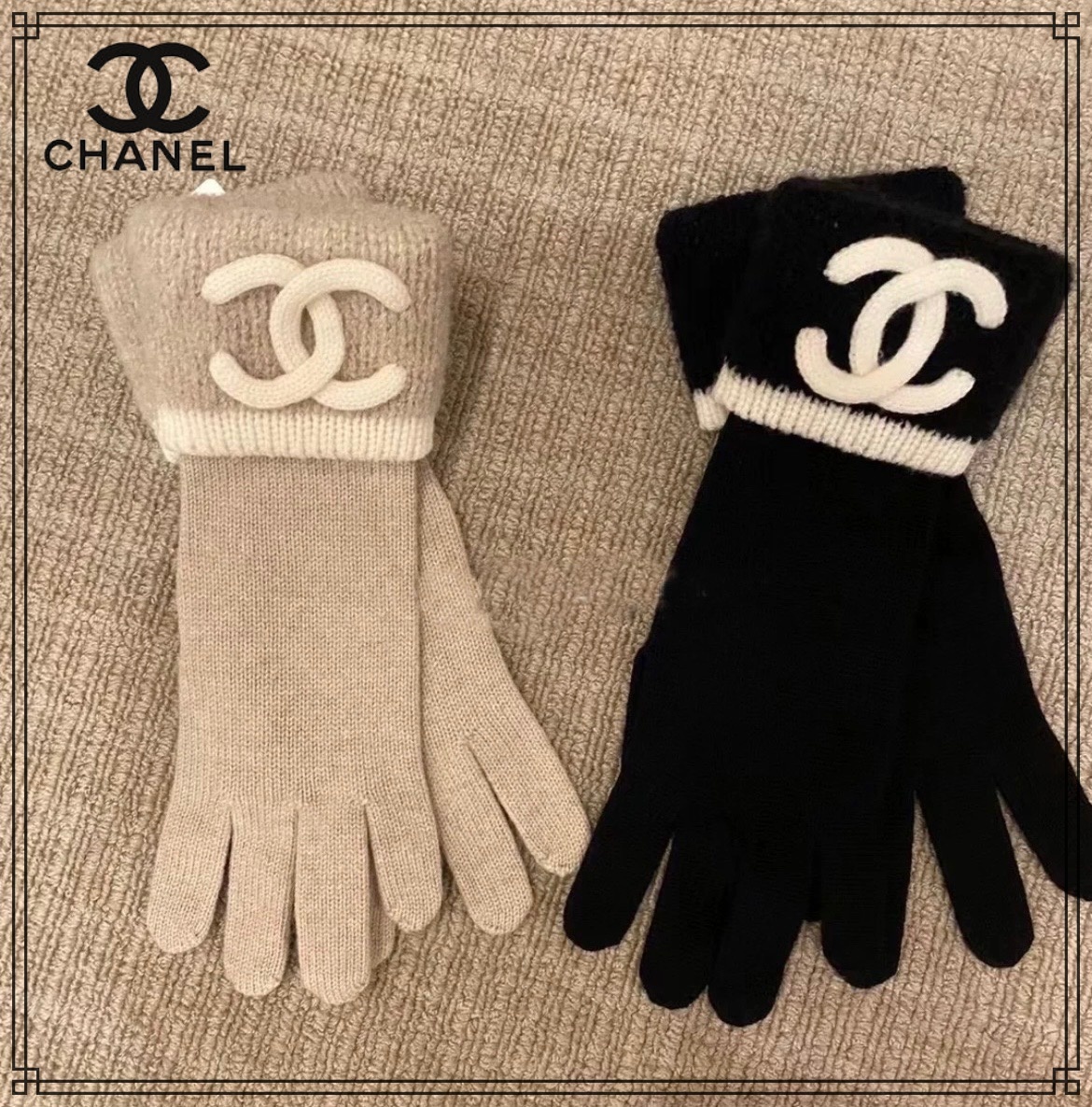 肌寒くなる季節に♡】シャネル カシミア 手袋 (CHANEL/手袋) AA7768