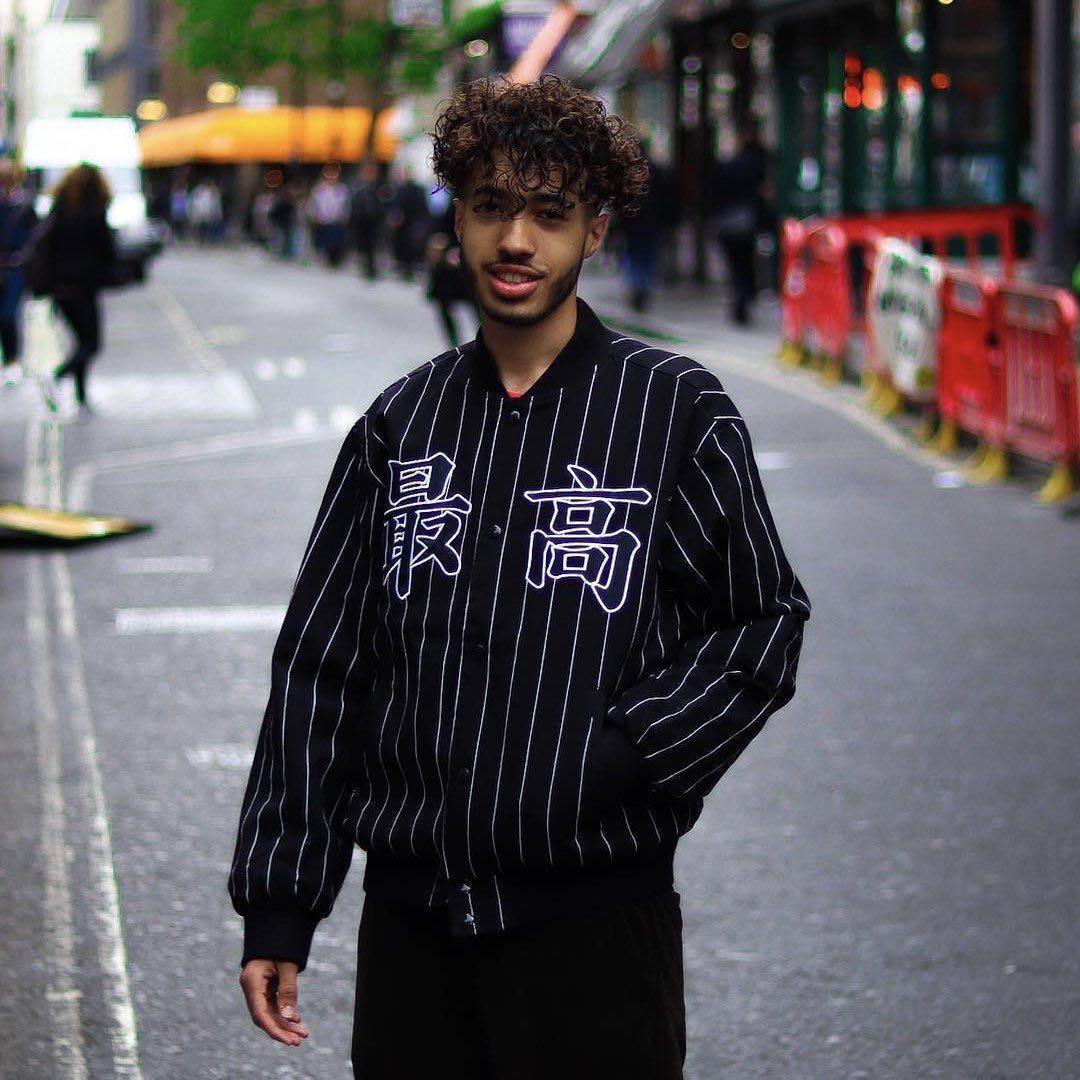 Supreme Pinstripe Varsity Jacket シュプリーム スタジャン (Supreme