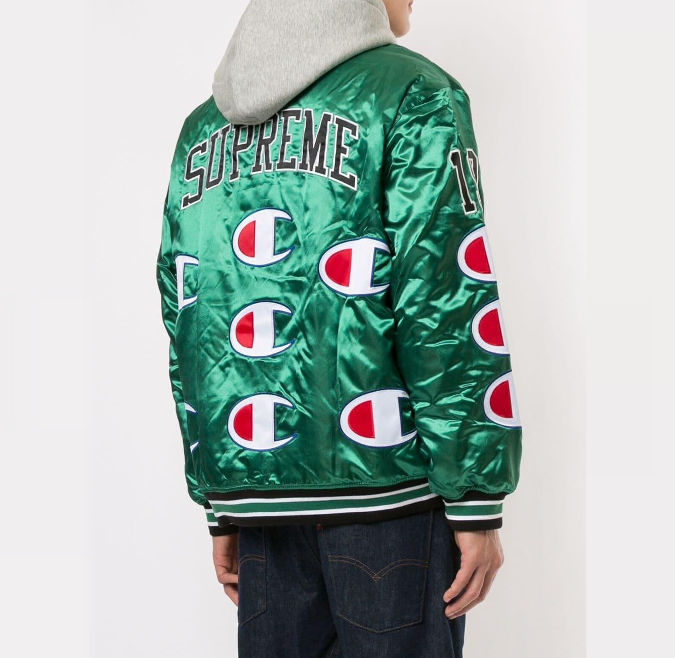Supreme Champion Hooded Satin Varsity Jacket シュプリーム (Supreme