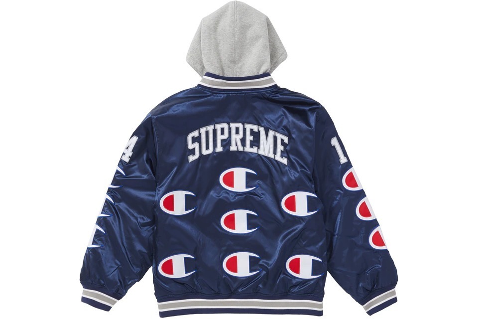 Supreme Champion Hooded Satin Varsity Jacket シュプリーム (Supreme