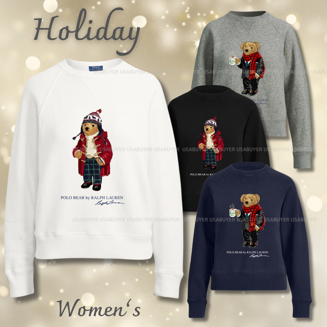 ラルフローレン フラッグ ベア グラフィック スウェットシャツ 長袖