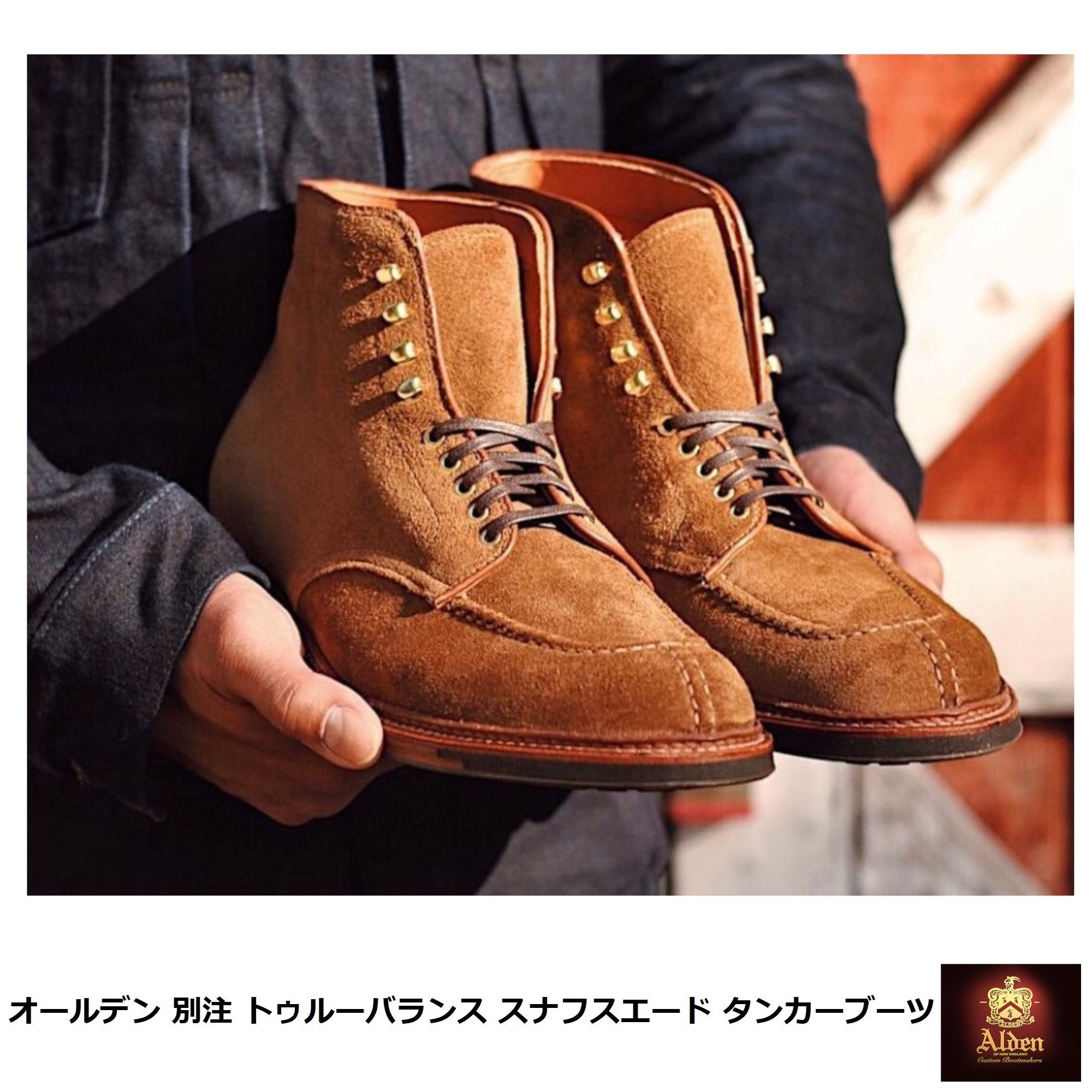 Alden] 別注 トゥルーバランス スナフスエード タンカーブーツ (ALDEN
