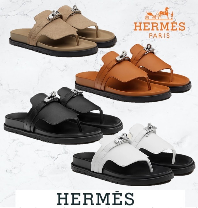新作》エルメス ケリーバックル カーフサンダル アンピール (HERMES