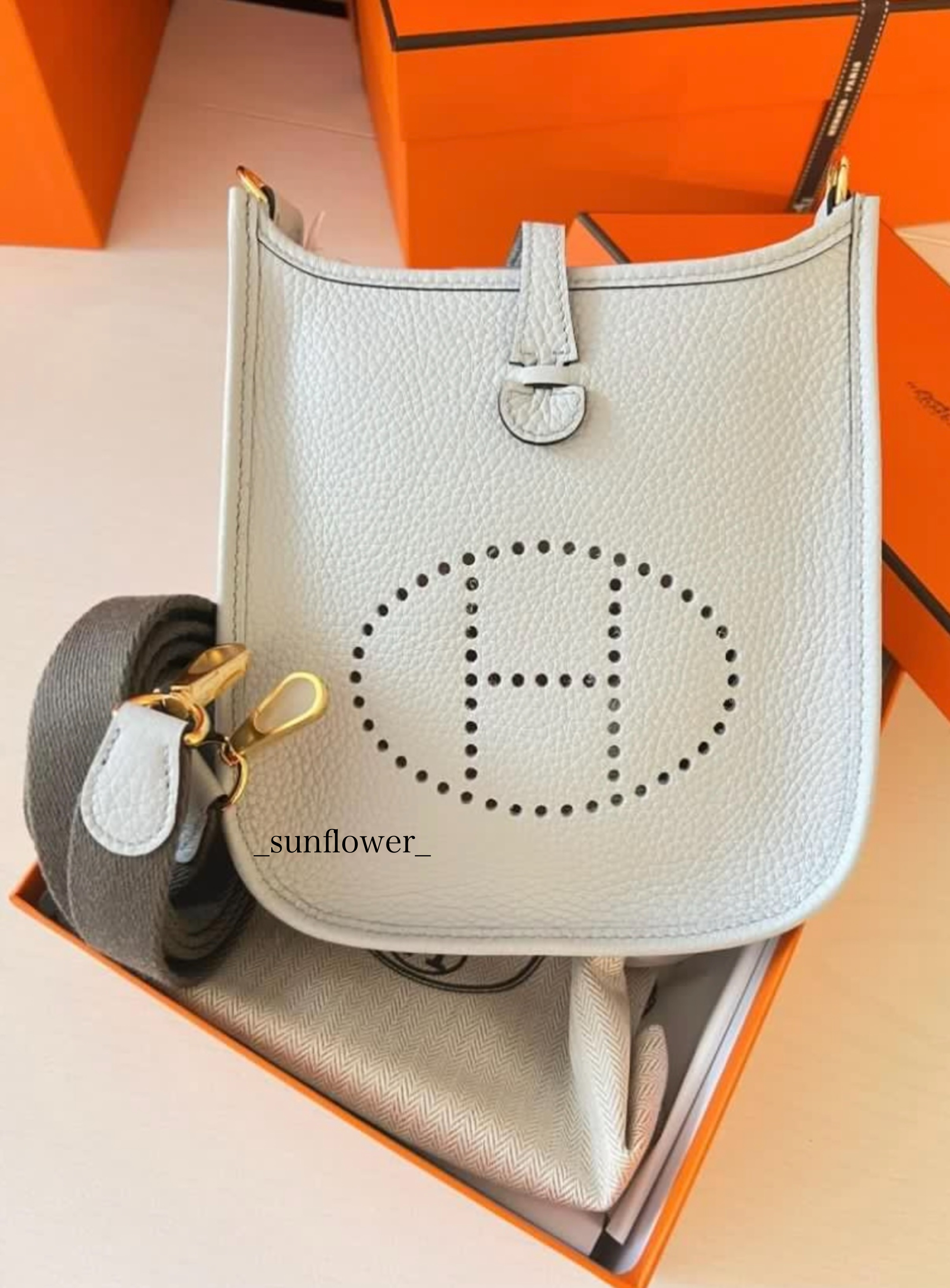 エルメス エヴリンミニ Evelyne16 TPM ブルーペール (HERMES