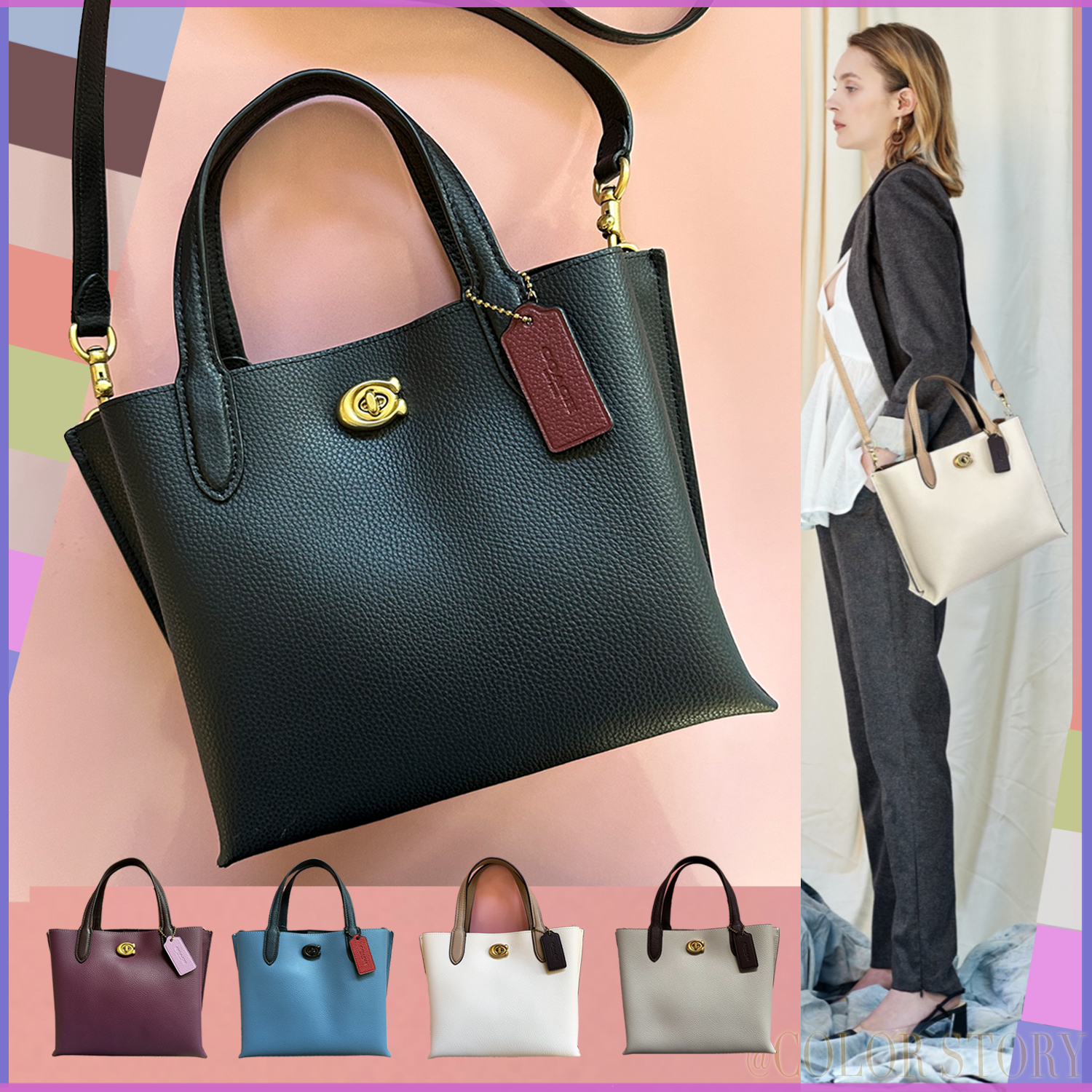 COACHブティック】○ストラップ付きミニトート♪○ウィロウ 24 (Coach