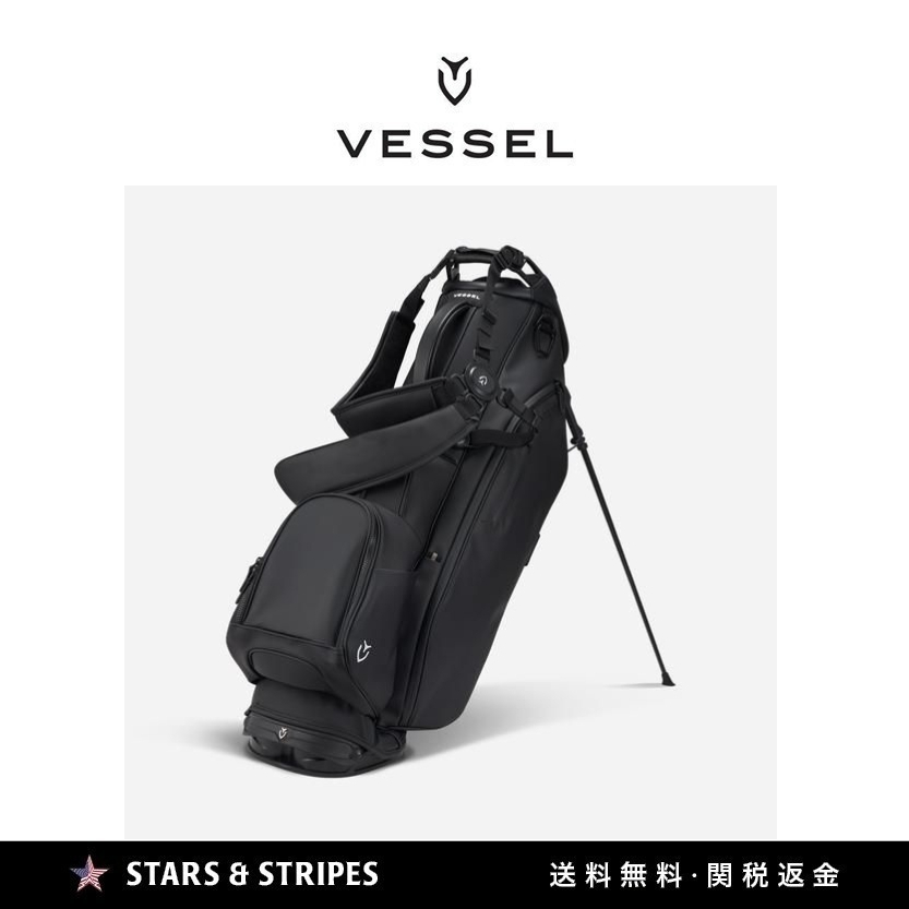 VESSEL】PLAYER III STAND ゴルフバッグ BLACK 14 Way Top (VESSEL