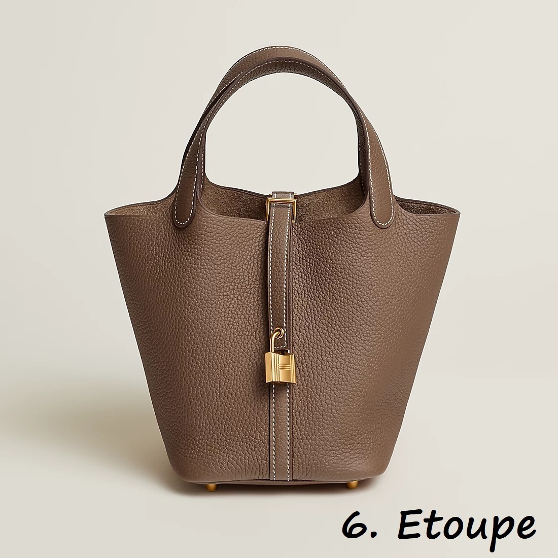 HERMES エルメス ゴビ PM ハンドバッグ ゴールド 正規品