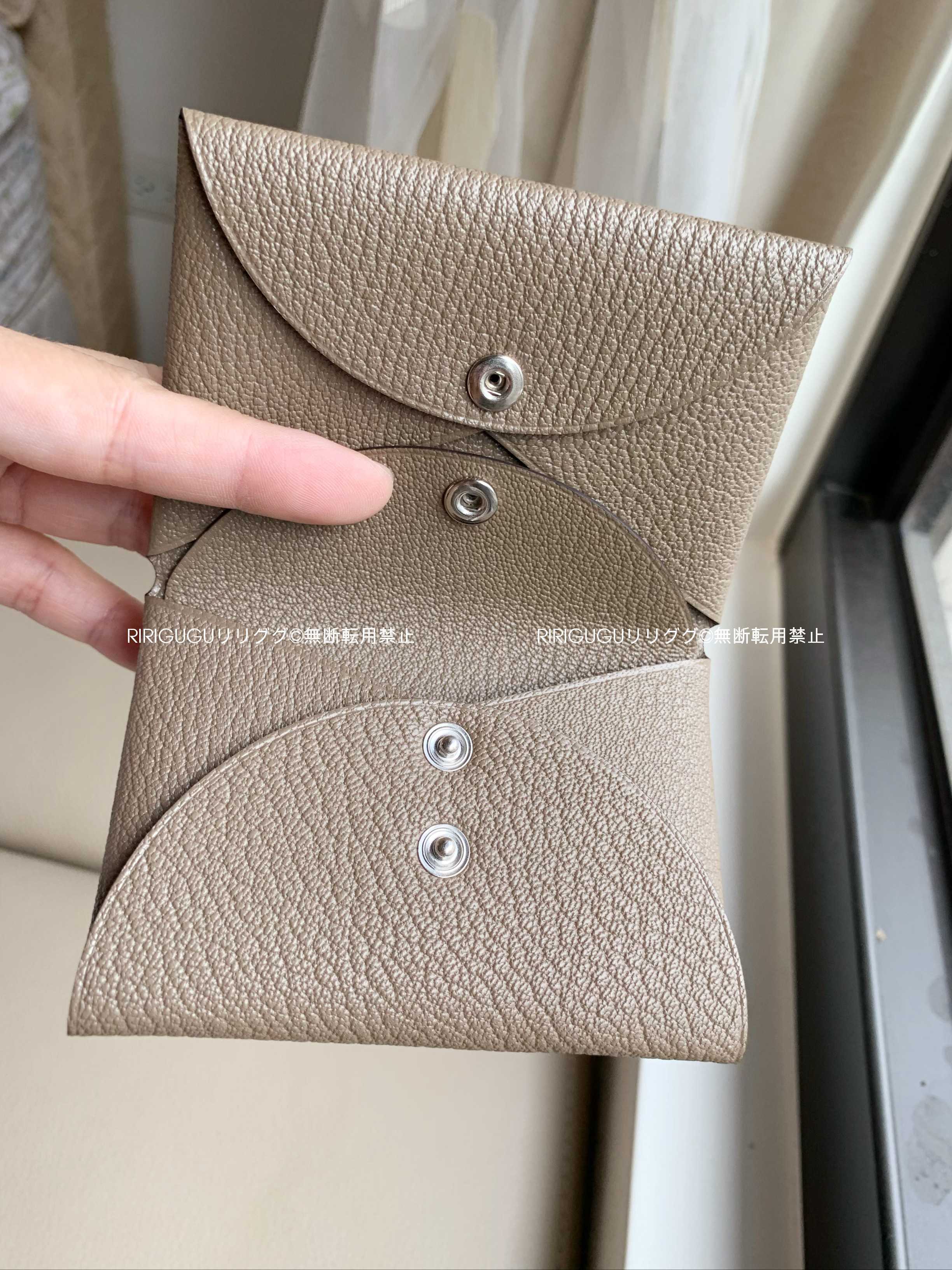 エルメス)エトゥープ☆カルヴィ デュオ☆カード＋コインケース (HERMES