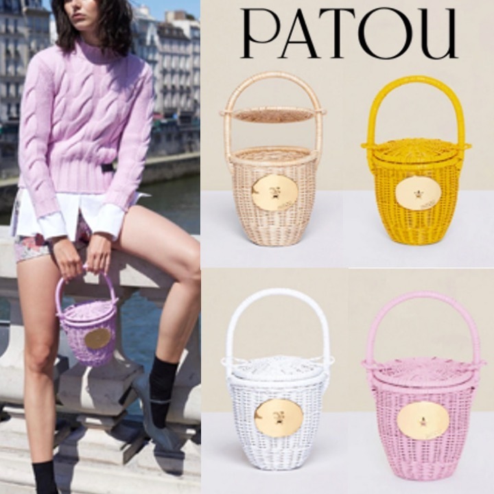 エミリー、パリへ行くで話題！【PATOU】ウィッカー バケツバッグ