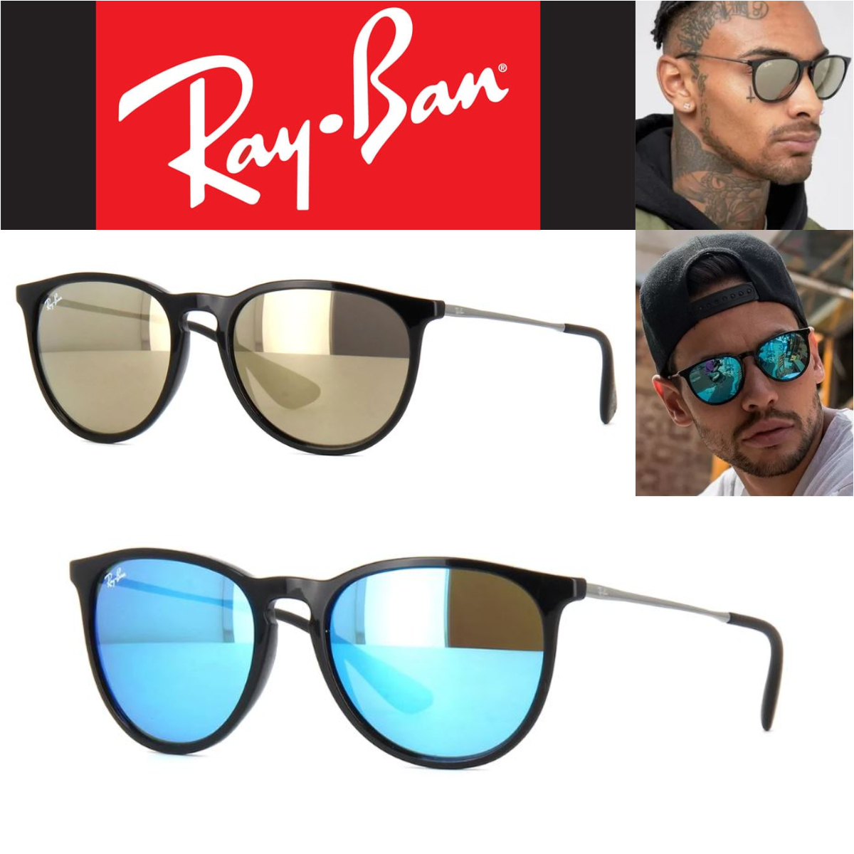 関税・送料込み＊RayBan＊ERIKA RB4171 ミラーレンズ サングラス (Ray