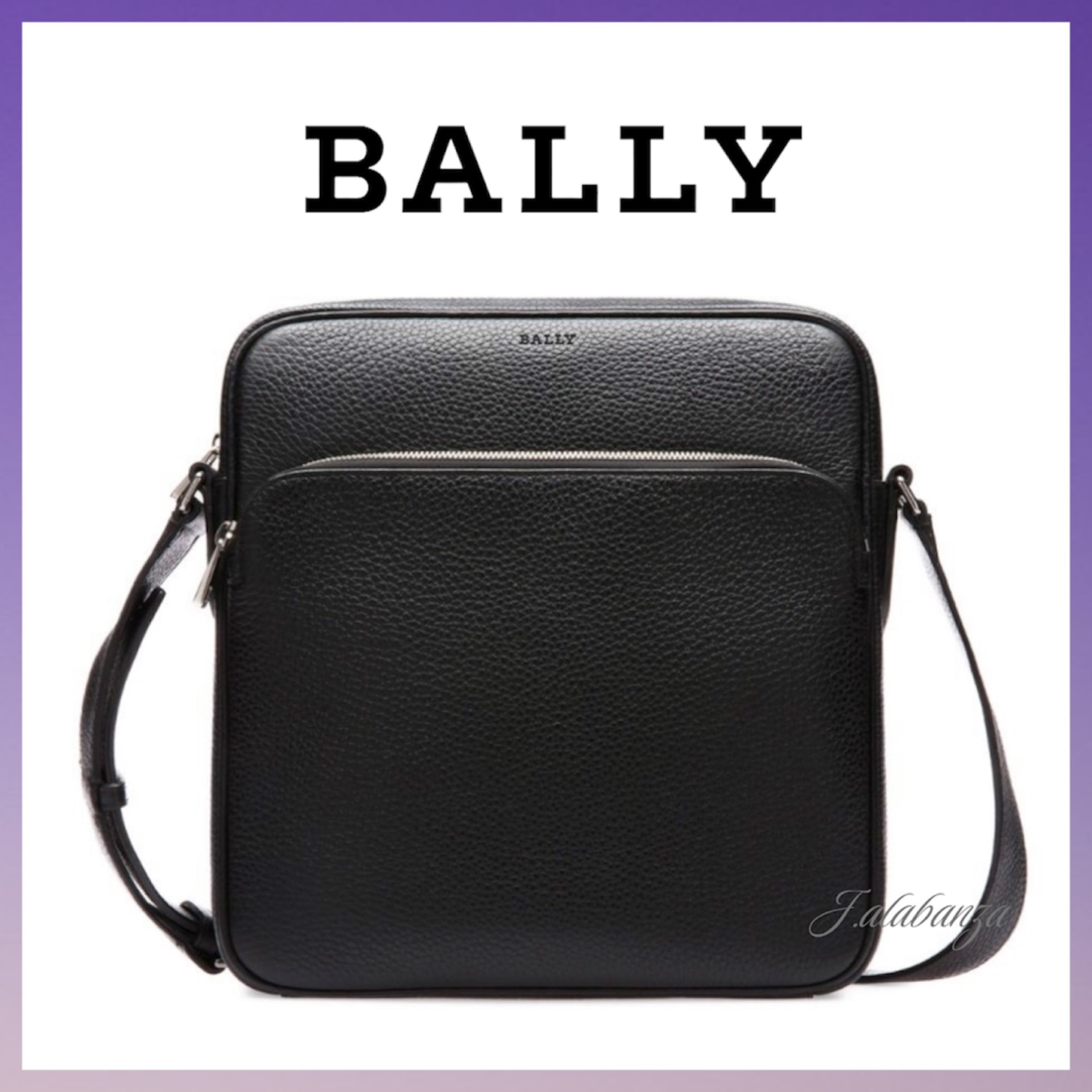 バリー☆ブラックレザーショルダーバッグ (BALLY/ショルダーバッグ